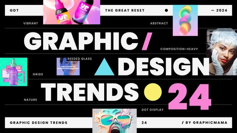 Graphic Design Trends 2024 - The Great Reset | GraphicMama Graphic Design Color Trends, Current Graphic Design Trends, Ui Ux Design Trends, Ux Design Trends, Latest Graphic Design Trends, Website Trends, Visual Design Trends, Ui Design Trends, Digital Design Trends