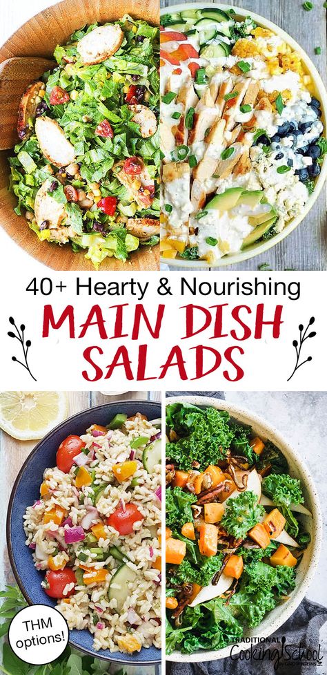 Main Dish Salad Recipes, Different Salads, Salads For A Crowd, Asian Salad, Hearty Salads, Salad Toppings, Easy Summer Meals, Salad Recipes For Dinner, Main Dish Salads