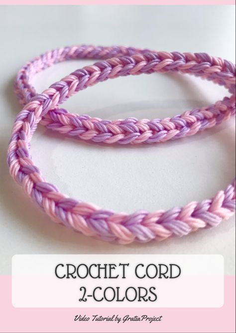 Rope Crochet Patterns, Crochet Cord Bracelet Free Pattern, Crochet Rope Pattern, Crochet Cord Pattern Free, I Cord Bracelet, How To Crochet A Cord, How To Crochet Over Rope, Crochet I Cord Tutorial Free Pattern, Cord Crafts Diy