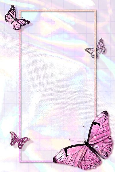 Kupu Kupu Aesthetic Pink, Butterfly Border, Frame Butterfly, Holographic Butterfly, Pink Clouds Wallpaper, About Butterfly, Butterfly Png, Writing Paper Printable Stationery, Frame Border Design