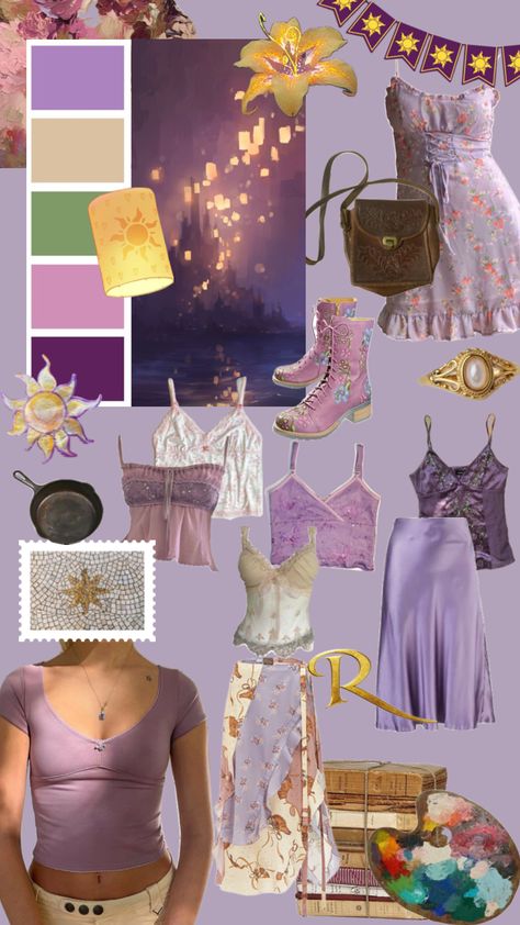 #tangled #tangledoutfit #rapunzel #rapunzeloutfit Tangled Outfit Ideas, Rapunzel Aesthetic Outfit, Tangled Inspired Outfits, Rapunzel Inspired Outfits, Rapunzel Outfit Ideas, Tangled Outfit, Rapunzel Inspired Outfit, Rapunzel Disneybound, Rapunzel Halloween