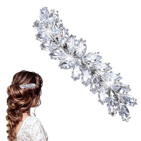 Amazon.com : Rhinestone Hair Clips, Hair Barrettes, Crystal Hairpin for Women, Sparkly Hair Hairpin for Wedding Bridal, Flower Leaf Design Hair Accessories 1 Pc Silver : Beauty & Personal Care Rhinestone Hair Clips, Sparkly Hair, Hairpin Accessories, Rhinestone Hair Clip, Crystal Hair Pins, Design Hair, Bridal Flower, Rhinestone Hair, Flower Leaf