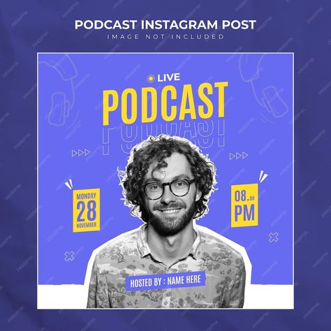 Premium PSD | Podcast talk show social media post template Social Media Posts Design Ideas, Podcast Social Media Post, Podcast Social Media Design, Podcast Design Graphics, Podcast Instagram Feed, Podcast Poster Design, Podcast Thumbnail Design, Podcast Announcement, Podcast Banner