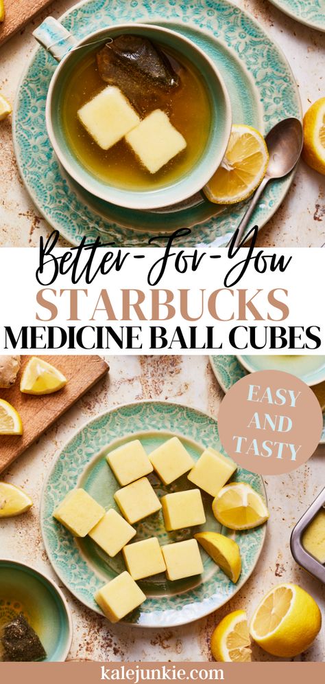 Mucus Relief Foods, Starbucks Immunity Drink, Best Medicine For Colds, Immunity Cube Recipe, What To Drink When You Have A Cold, Medicine Ball Drink Diy, Ginger Cubes Recipe, Emergen C Recipes, Immune Tea Recipe