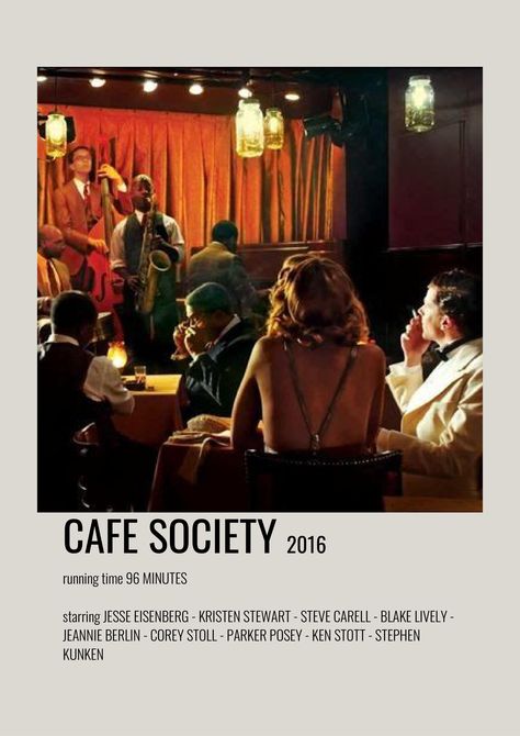 The Visit Movie Poster, The Cafe On The Edge Of The World, Arthouse Film Poster, Cafe Society Movie, New York Minute Movie Poster, Live Music Poster, Cafe Society, Steve Carell, Woody Allen