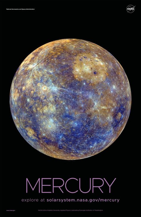 Mercury Aesthetic, Mercury Poster, Astronomy Aesthetic, Planet Planet, Planet Pictures, Galaxy Solar System, Astronomy Photography, Nasa Solar System, Mercury Planet