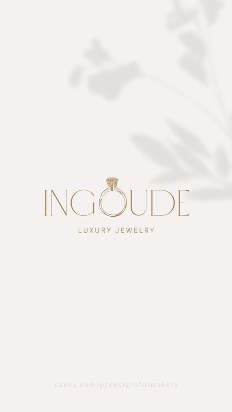 Neutral Gold Luxury Vintage Diamond Ring Jewelry Logo Jewelry Brand Logo Ideas, Logo For Jewellery Business, Logo Fonts Free, Jewelry Logo Ideas, Jewelry Brand Logo, Jewellery Logo, Modern Branding Design, Accessories Logo, Jewelry Template