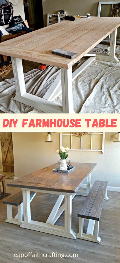 Diy Farmhouse Table Plans, Build A Farmhouse Table, Farmhouse Table Plans, Diy Dining Room Table, Diy Kitchen Table, Farmhouse Dining Room Table, Diy Dining Room, Farmhouse Kitchen Tables, Diy Farmhouse Table