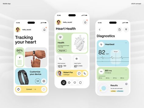 #startup #monitoring #nutrition #medicine #diagnosis #healthoverview #medicalstats #medicalcare #healthapp #gadget #community #therapy #pulsetracking #fitnesstracker #healthcare #ui #ux #appdesign #mobileapp #saas #healthmonitoringapp #userexperiencedesign #uxdesign #uidesign #interface #userinterfacedesign #uiux #website #websitedesign #dribbble #adobexd #figma #branding #insparation #uxinsparation #uxdesigner #uidesigner #webdesign #userinterface #userexperience #design #webdesigner Desain Ux, Health App Design, Nutrition App, App Design Layout, Medical App, Ui Design Trends, Mobile Ui Patterns, Mobile App Design Inspiration, Health Tracker