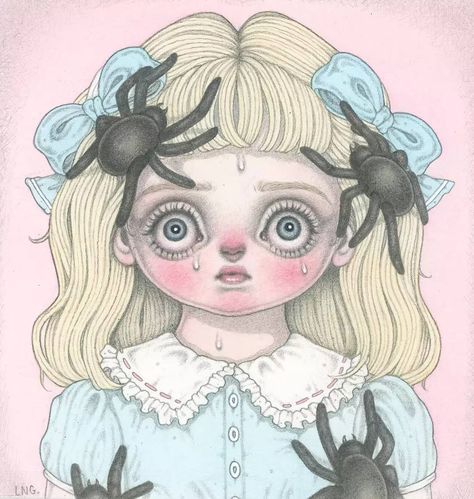 Surrealism Artists, Creepy Cute Aesthetic, Doll Drawing, Arte Peculiar, Arte Grunge, Creepy Art, Art Style Inspiration, Creepy Cute, Sketchbook Art Inspiration