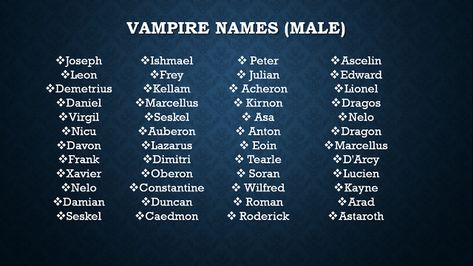 Vampire Name Ideas, Vampire Surnames, Vampire Last Names, Surnames Ideas, Vampire Names, Regal Names, Best Character Names, Gothic Vampire, Vampire Knight