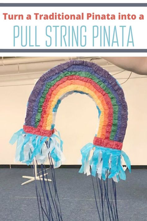 Pull String Pinata Diy, Pinata Alternative, Traditional Pinata, Pinata Ideas, Pinata Diy, 5th Birthday Party, Piñata Ideas, Diy Pinata, Diy Rainbow