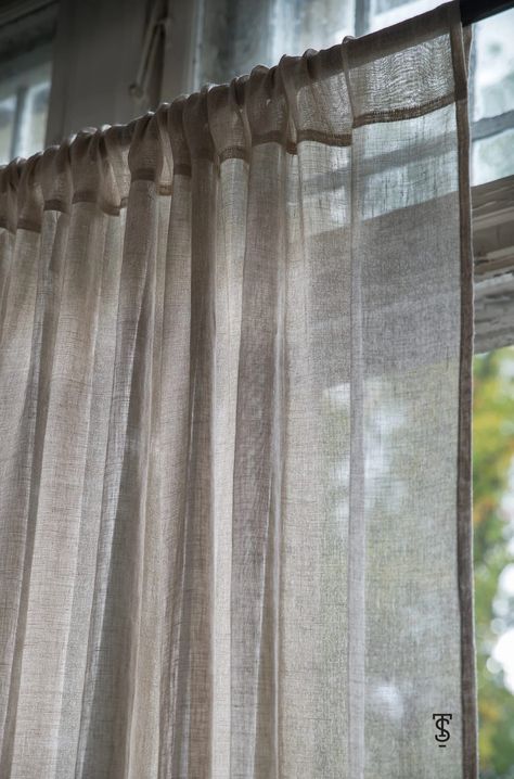 Sheer Linen Curtains, Wide Curtains, Linen Bed, Linen Curtain, Stylish Curtains, Bed Canopy, Modern Curtains, Home Curtains, Curtain Ideas