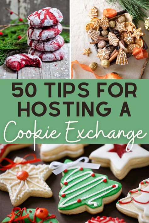 Fall Cookie Exchange Party, Christmas Cookie Exchange Decorations, Cookie Exchange Prizes Gift Ideas, Grinch Cookie Exchange Party, Host A Cookie Exchange Party, Office Cookie Exchange, Cookie Swap Party Favors, How To Have A Cookie Exchange Party, Cookie Crawl Ideas