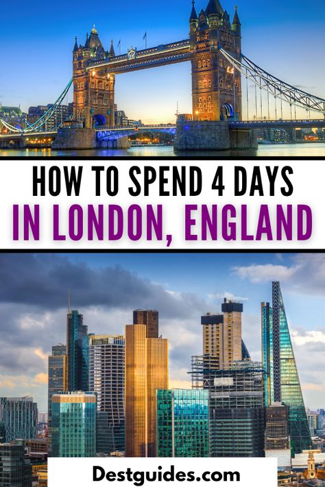 Planning to spend 4 days in London but not sure what to do? Here is the 4 day London itinerary that will guide through the city. |London in four days. | 4 days in London itinerary | London in 4 days travel guide| London itinerary for 4 days | London 4 days itinerary| how to spend 4 days in London | best places to visit in London | best things to do in London, England | beautiful places in London | London best places to visit | London in four days itinerary | #Destguides London 4 Day Itinerary, England Beautiful Places, Beautiful Places In London, 4 Days In London, Places To Visit In London, London Sightseeing, Places In London, London Itinerary, London Vacation