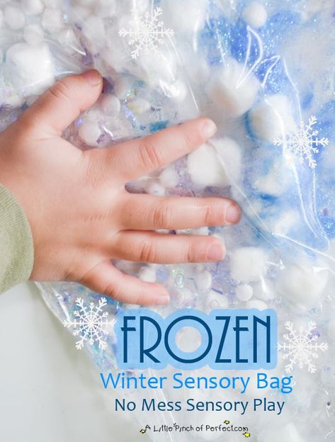 A Little Pinch of Perfect: No Mess Sensory Play: Frozen Winter Sensory Bag-wont freeze little hands Winter Activities For Toddlers, Winter Crafts For Toddlers, Sensory Bag, Infant Classroom, Sensory Bags, Winter Activities For Kids, Toddler Sensory, Winter Preschool, Toddler Winter