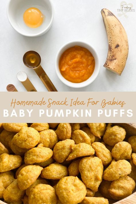 Dairy Free Foods For Kids, Homemade Infant Snacks, Toddler Fall Recipes, Toddler Fall Snacks, Healthy Baby Snacks Homemade, Diy Baby Snacks Homemade, Healthy Fall Treats For Kids, Diy Puffs Baby Food, What To Feed My 10 Month Old