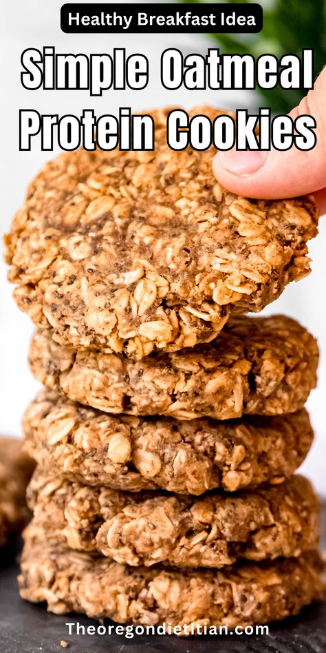 Oatmeal Protein Cookies, Simple Oatmeal, Oatmeal Protein, Healthy Oatmeal Cookies, Healthy Breakfast Recipe, Protein Oatmeal, Perfect Healthy Breakfast, Breakfast Cookies Healthy, Healthy Protein Snacks