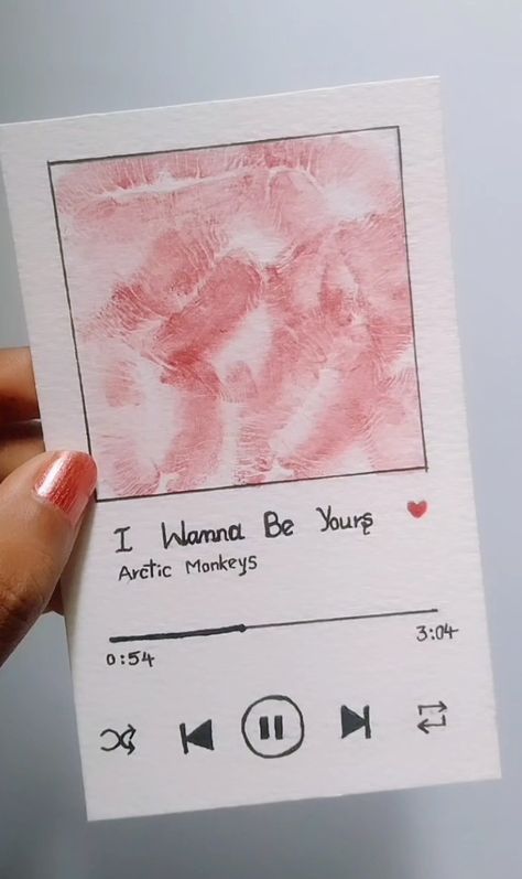 Spotify Valentines Card, Spotify Valentines Gift, Kiss Cards For Boyfriend, Card Ideas For Crush, Things To Do With Notecards, Spotify Card Ideas, Easy Thank You Cards Diy, Easy Handmade Gifts For Boyfriend, Cute Cards For Boyfriend Creative