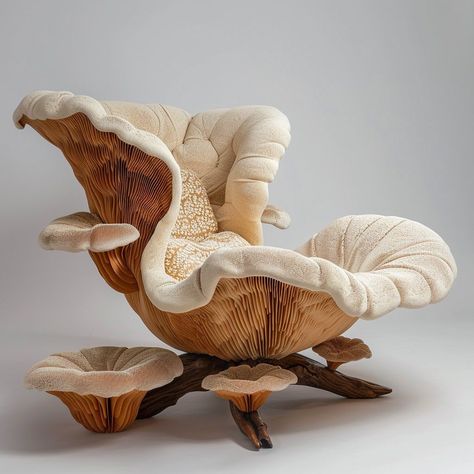 Art From Nature Ideas, S Shaped Chair, Chair Inspired By Nature, Cool Room Chairs, Cool Chairs For Living Room, Art Made With Nature, Cool Furniture Design, Cool House Things, Art Inspired By Nature