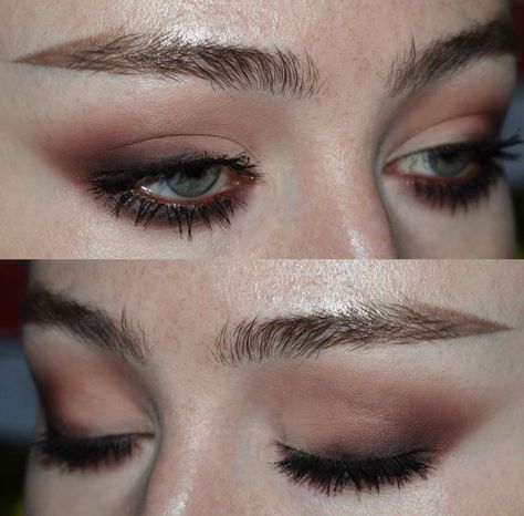 2014 Makeup Looks, Black And Brown Makeup, Brown Eyed Makeup, 90s Vampy Makeup, Makeup Ideas Brown Eyes, Maquillaje Dark, Brown Eyes Eyeshadow, Brown Makeup Looks, Black Eye Makeup