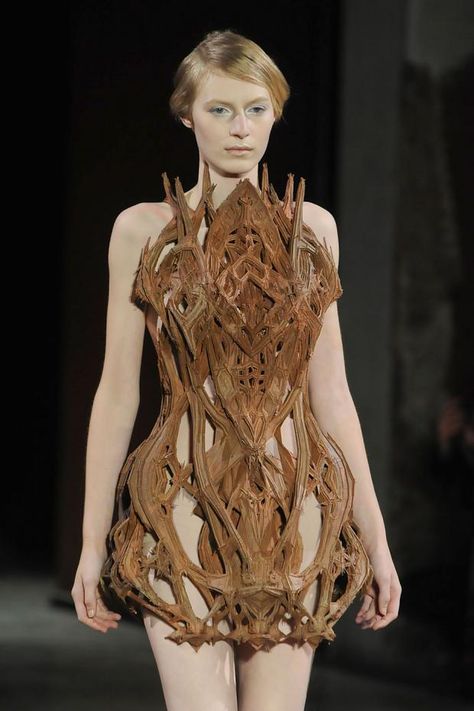 iris van herpen - Google Search Iris Van Harper, Cathedral Dress, Architecture Fashion Design, 3d Printed Dress, Fashion Evolution, 3d Printing Fashion, Haute Couture Paris, Sculptural Fashion, Iris Van Herpen