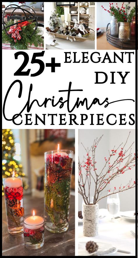 Looking for Christmas decor table? Here are 25+ sophisticated & cozy Christmas DIY centerpieces! These gorgeous Christmas table decorations are great for a party or your home dining table! You'll see modern Christmas decor ideas as well as rustic and traditional! Many of these elegant DIY Christmas centerpieces are cheap yet classy! You'll love these Christmas decorating ideas - awesome holiday crafts for your kitchen or party table! Black And White Christmas Table Centerpiece, December Wedding Centerpieces Diy, Simple Christmas Party Centerpieces For Table, Fun Table Decorations For Party, Beautiful Christmas Centerpieces, Corporate Christmas Party Table Decor, Easy Christmas Centerpieces For Round Table, Winter Floral Table Arrangements, Christmas Centerpieces Rectangular