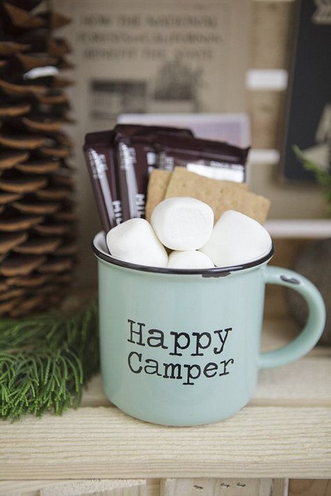 National Parks inspired birthday party ideas Camping Birthday Party Activities, Camping With Baby, Cabin Birthday, Camping Party Activities, Smores Cups, Cabin Party, Winter Favors, Lake Birthday, Camping Theme Birthday