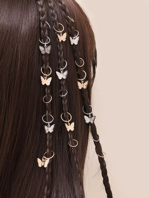 Butterfly Hairstyle, Hair Charms, Pretty Jewelry Necklaces, Open Hairstyles, Hair Up Styles, Hair Rings, Butterfly Hair, Fancy Jewelry, Girly Jewelry