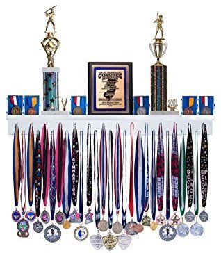 Award Shelf, Award Shelves, Hanging Medals, Diy Trophy, Gymnastics Medals, Medal Hanger Display, Trophy Shelf, Award Medal, Trophy Display