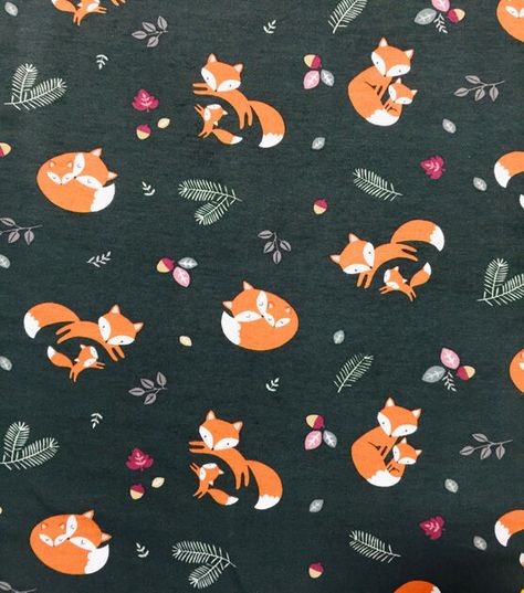 POP! Forest Green Fox Interlock Fabric | JOANNPOP! Forest Green Fox Interlock Fabric | JOANN Baby Sleeper, Viking Sewing, Baby Sleepers, Baby Fabric, Embroidered Name, Fox Pattern, Kids Fabric, Joann Fabrics, Free Sign