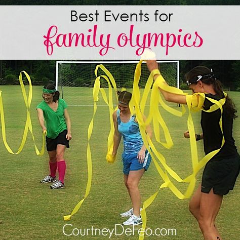 Family Olympics, Family Reunion Activities, Olympic Games For Kids, Olympic Idea, Kids Olympics, Games Indoor, Olympics Activities, Geek House, Games Outdoor