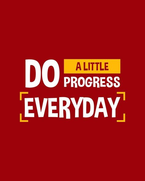 A colorful typography quotes. Do a little progress everyday. Vector inspirational design.  Motivational good quotes in red background. Quotes Red Background, Quotes In Red, Quotes Background Images, Colorful Motivational Quotes, Motivational Quotes For Employees, Videos For Status, Family Christmas Quotes, Darling Quotes, Scooby Doo Images