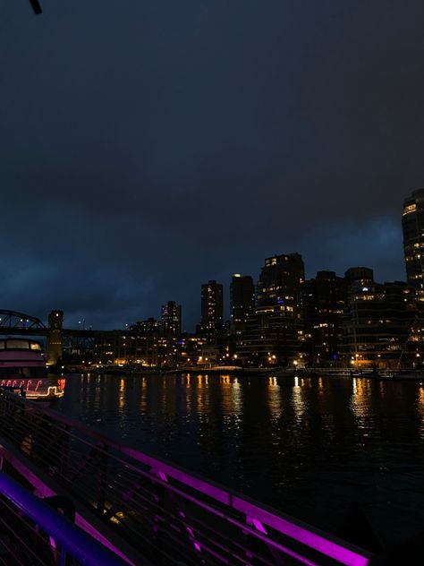 Vancouver Vancouver Aesthetic, Vancouver Night, Pretty Cities, Vancouver Hotels, City Aesthetics, 5k Wallpaper, City View Night, Wallpaper Vibes, New York Wallpaper