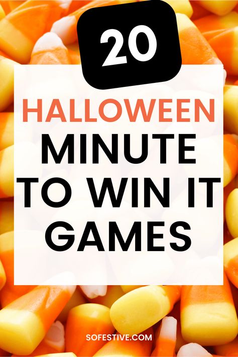 Easy Halloween Minute To Win It Games, Halloween Games At Work, Halloween Games For Fifth Graders, Easy Halloween Classroom Games, Halloween Games For Big Groups, Fun Kid Halloween Games, Halloween Themed Team Building Games, Halloween Game Activities, Halloween Elementary Games