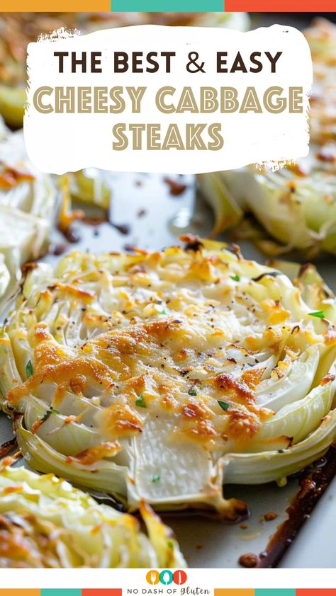 Looking for a savory, low-carb side dish? These Easy Cheesy Cabbage Steaks are roasted to golden perfection and topped with bubbly mozzarella and Parmesan. Perfect for weeknight dinners or family gatherings. Save this recipe for a cheesy, comforting side everyone will love! Try it now! Sides To Go With Steak, Cheesy Cabbage Steaks, Steak Dinner Ideas Sides, Sides For Steak, Side Dishes For Steak, Roasted Cabbage Recipes, Baked Cabbage Steaks, Cheesy Cabbage, Best Spaghetti Recipe