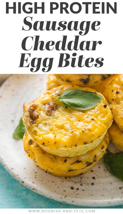 Whisk cottage cheese straight into these Sausage Cheddar Egg Bites for an extra satisfying breakfast you can prep ahead for the week. With a creamy texture, major flavor, and short ingredient list, this is a recipe you'll be happy to make again and again. Sausage Egg Cheese Bites, Egg And Sausage Bites, Egg Sausage Bites, Sausage And Egg Bites, Egg And Cottage Cheese Bites, Toddler Egg Bites, Egg Bite Meal Prep, Egg Bites With Cottage Cheese Recipe, Egg Bites Sausage