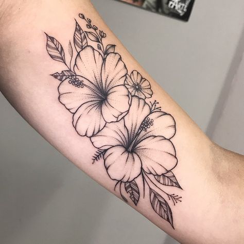 Tattoo Ideas For Men Meaningful, Forearm Tattoo Ideas For Men, Tropical Flower Tattoos, Hawaiian Flower Tattoos, Forearm Tattoo Ideas, Plumeria Tattoo, Hibiscus Flower Tattoos, Kids Tattoo, Pisces Tattoo