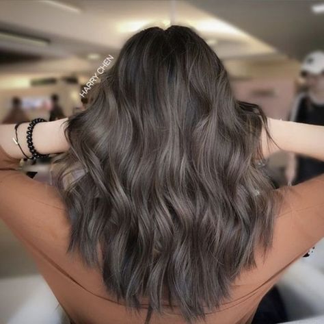 Ash Blonde Hair For Brunettes, Mushroom Brown Hair Pale Skin, All Over Mushroom Brown Hair Color, Fall Hair Color For Brunettes Ashy Brown, Mushroom Brown Ash Hair, Super Ashy Brown Hair, Soft Balayage On Light Brown Hair, Medium Brown Balayage Ashy, Medium Brown Ashy Hair