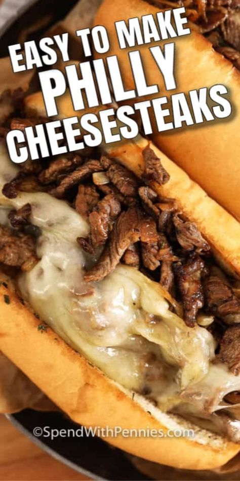 Peper Steak, Philly Cheese Steak Sandwich Recipe, Homemade Philly Cheesesteak, Cheese Steak Sandwich Recipe, Recept Sandwiches, Philly Steak Sandwich, Philly Cheesesteak Recipe, Best Philly Cheesesteak, Philly Cheese Steak Sandwich