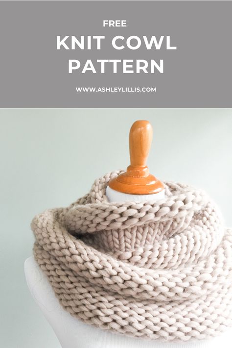 Simple Knit + Purl Cowl Pattern (Free) — Ashley Lillis Free Knit Snood Pattern, Cowl Scarf Knitting Pattern Free, Knitted Hat And Cowl Pattern, Simple Cowl Knit Pattern, Beginner Knit Cowl Pattern Free, Cowl Neck Scarf Knitting Pattern, Knit Cowls Patterns Free, Kids Cowl Knitting Pattern, Cowell Scarf Knit Pattern Free