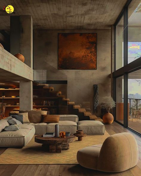 Brutalist Interior, Mediterranean Living Room, Style Salon, Eclectic Interior Design, Living Room Styles, Style Loft, Living Room On A Budget, Loft Design, Living Room Decor Cozy