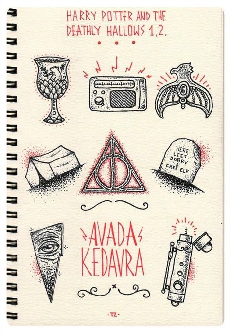 Harry Potter and the Deathly Hallows  1&2 Rp Plot List, Harry Potter Lumos, Harry Potter Fanları, Harry Potter Sketch, Free Dobby, The Deathly Hallows, Harry Potter Deathly Hallows, Harry Potter Tattoo, Harry Potter Tumblr