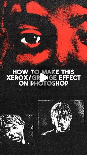 Outlyning | Cover Art & Design on Instagram: "how to make this grunge/xerox effect on photoshop ✨🫡  #photoshop #photoshoptutorial #design #grunge #madewithphotoshop #graphicdesign" Photoshop Poster Tutorial, Poster Tutorial, Photoshop Poster Design, Poster Design Tutorials, Model Hairstyles, Grunge Posters, Cool Photoshop, Photoshop Poster, Photoshop Tutorial Photo Editing