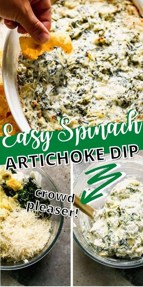 Spinach Artichoke Dip Recipe Easy, Artichoke Dip Recipe Easy, Easy Spinach Artichoke Dip, Spinach Artichoke Dip Crockpot, Cheesy Spinach Artichoke Dip, Bread Chips, Artichoke Dip Easy, Spinach Artichoke Dip Easy, Best Spinach Artichoke Dip