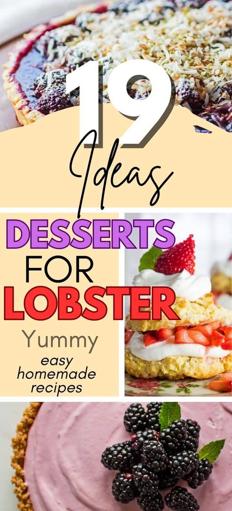 Best desserts to serve with lobster: A collection of decadent desserts that all perfectly complement lobster and other seafood! Citrus-flavored confections, creamy pies, gelatin delights, and fresh fruit tarts are just a few of the fabulous flavors that you'll find on this list. Whether it's for a special occasion or you're just craving a lobster dinner at home, you can't go wrong with any of these delectable desserts! BakeItWithLove.com #bakeitwithlove #lobster #seafood #desserts #cake #pie Dessert After Fish Dinner, Desserts That Go With Seafood, Costco Desserts, Homemade White Cakes, Steak And Lobster, Fresh Fruit Tart, Cherry Clafoutis, Strawberry Cream Pies, Lobster Bake