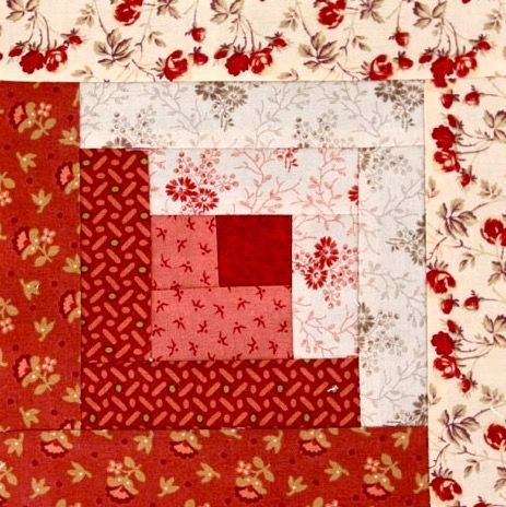 Easy Log Cabin Tutorial by http://quiltingstories.blogspot.com/2014/08/easy-log-cabin-tutorial-block-red-pink-beige.html Log Cabin Block Arrangements, How To Sew A Log Cabin Block, Hoffman Panel Quilt Ideas, 9 Inch Log Cabin Block Pattern, How To Make A Log Cabin Quilt Block, Layer Cake Log Cabin Quilt Pattern, Pink Log Cabin Quilt, Log Cabin Quilt Pattern Using Jelly Rolls, Traditional Log Cabin Quilts