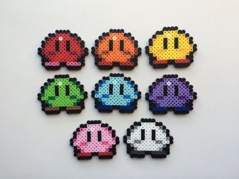 Kirby Perler Bead Sprite - Mini Kirby (CHOOSE ONE) | craft: perler ... Mini Hama Beads, Perler Beads Ideas, Melt Beads Patterns, Hamma Beads Ideas, Easy Perler Bead Patterns, Pixel Beads, Pearl Beads Pattern, Easy Perler Beads Ideas, Fuse Bead Patterns