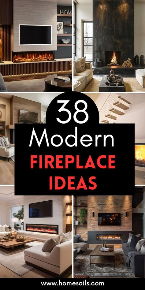 Elevate your living space with 38 modern fireplace ideas that combine style and functionality! From sleek designs to innovative placements, discover inspiration to create a stunning focal point in your home. Visit our site for tips on incorporating a modern fireplace into your decor! Modern Indoor Fireplace Ideas, Top Fireplace Design, Modern Gas Fires Living Rooms, Panoramic Fireplace With Tv, Linear Fireplace Design Ideas, Fireplace Cladding Modern, Brick Wall And Fireplace, Glass Fireplace Wall, Double Sided Gas Fireplace Ideas