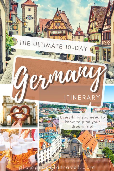 Check out this tried and true itinerary guide to spending the perfect (in my humble opinion) 10 days in Germany! If you're planning a bucket list trip to Germany and unsure where to go, start here for some important basic info. From Berlin to Bavaria, this post will provide all the travel inspiration you need to get started! #travel #germany #europe #munich #berlin Germany Itinerary, Trip To Germany, Oktoberfest Germany, Munich Travel, German Travel, Germany Travel Guide, Germany Vacation, France Itinerary, Cities In Germany